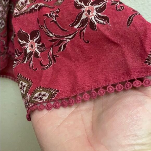 Denim & Supply Mix Print Pintuck Blouse XS - Picture 3 of 4